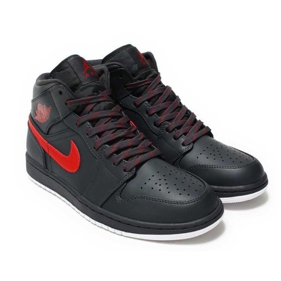 Nike 2017 AIR JORDAN 1 Retro Mid Anthracite - Picture 2 of 16